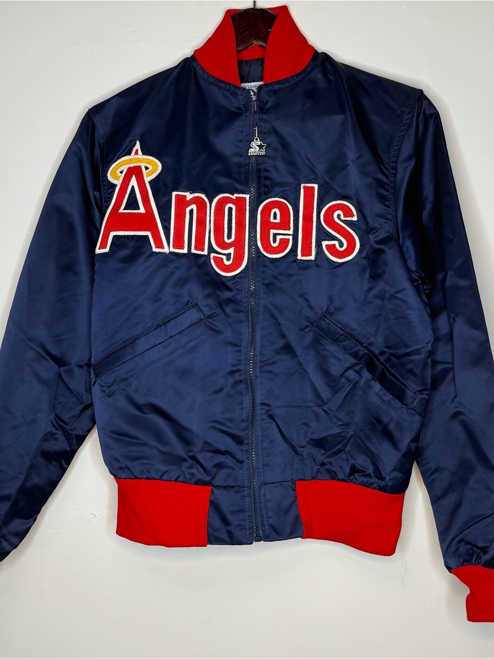 Vintage 90s Starter California Angels Satin Jkt